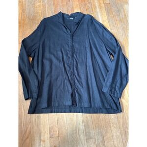 Murano Linen Shirt Relaxed Fit Long Sleeve Button Up Menswear 2XL‎